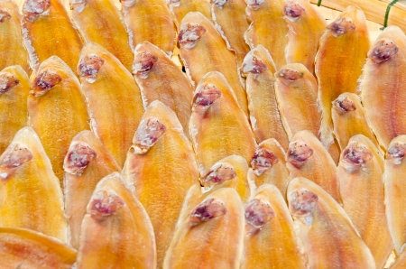 Dry fish in the market, Thailand.の写真素材
