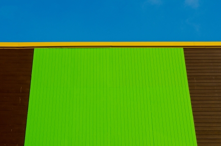 Some part of modern building with blue sky, Thailand.の写真素材