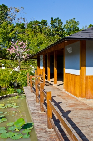 Beautiful Japanese garden in Thailand.のeditorial素材