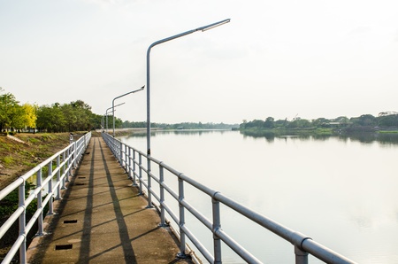 Bridge at Chaopraya dam, Thailand.