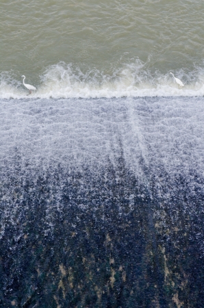 Landscape of Chaopraya dam, Thailand.の写真素材