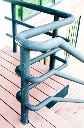 Black hand rail, Thailandの写真素材