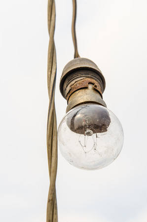 Lamp on white screen, Thailandの写真素材