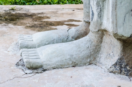 Foot of buddha statue, Thailandの写真素材