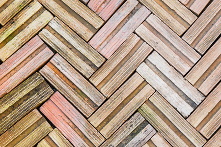 Background of flooring exposed brick, Thailandの写真素材