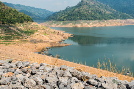 Beautiful landscape of Khundanprakarnchon dam, Thailandの写真素材