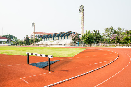 Hurdles on running track, Thailandのeditorial素材