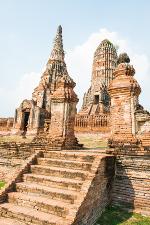Landscape of Chaiwathanaram Temple, Thailandの写真素材