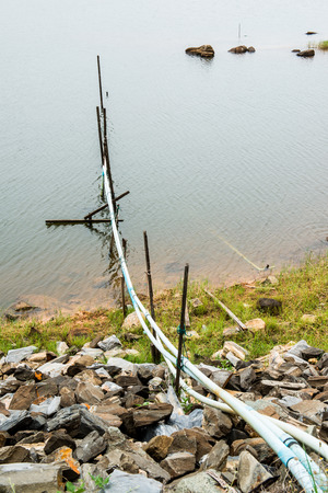 Landscape of Tha Krabak reservoir, Thailandの写真素材