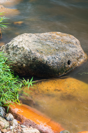 Beautiful water flowing at natural park, Thailandの写真素材