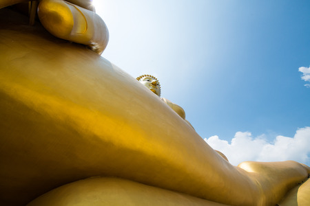 Big Buddha Statue at Thai Temple, Thailand.の写真素材