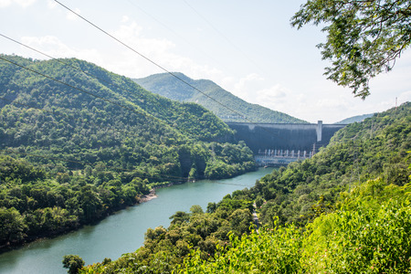 Landscape of Bhumibol Dam, Thailand.の写真素材