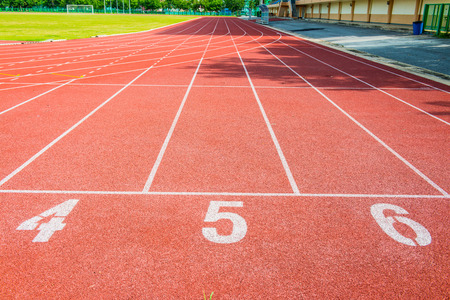 Running track with number, Thailand.