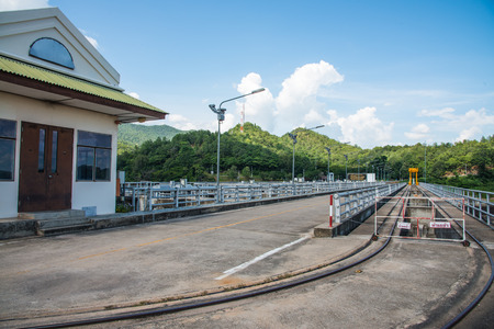 Rail Way on Mae Ping Ton Lang Dam, Thailand.のeditorial素材