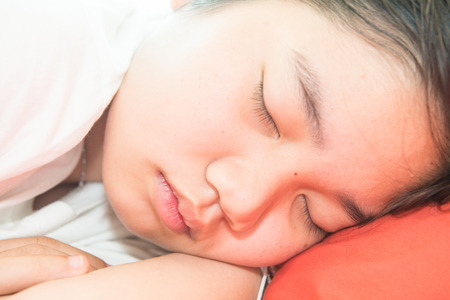 Thai girl is sleeping, Thailand.