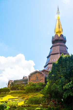 Phra Maha Dhatu Nabha Metaneedol stupa at Chiangmai province, Thailand.の写真素材