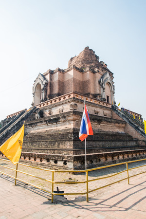 Ancient pagoda of Chediluang Varaviharn temple, Thailand.の写真素材