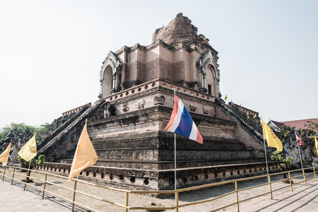 Ancient pagoda of Chediluang Varaviharn temple, Thailand.の写真素材