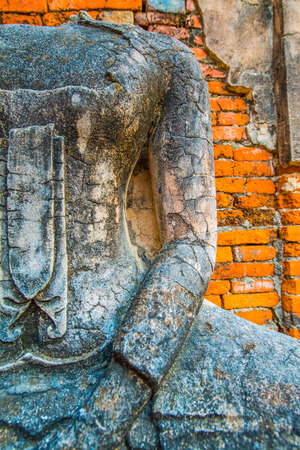 Ancient buddha statue, Thailandの写真素材