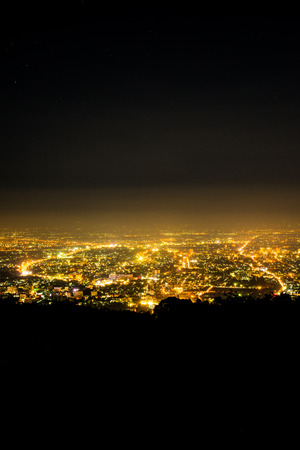 Night view of Chiangmai province,Thailand.の写真素材
