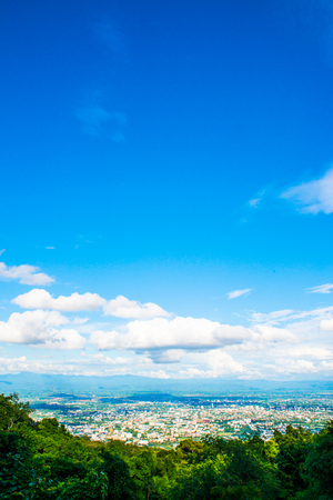 Chiangmai city at view point, Thailand.の写真素材