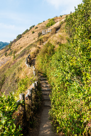 Kew Mae Pan View in Doi Inthanon Natural Park, Thailandの写真素材