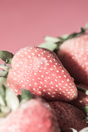 Red strawberries in bowl, Thailandの写真素材