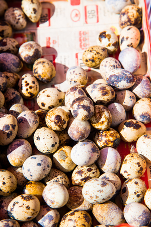 Background of Quail Eggs, Thailandの写真素材