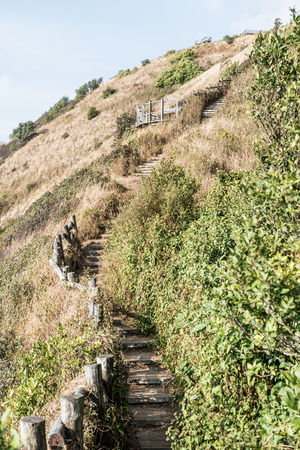 Kew Mae Pan View in Doi Inthanon Natural Park, Thailandの写真素材