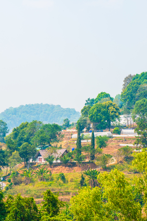 Agricultural view on mountain, Thailandの写真素材