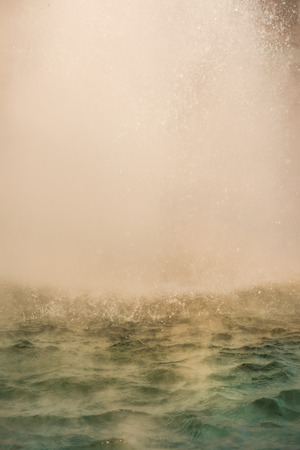 Boiling water of natural hotspring, Thailandの写真素材