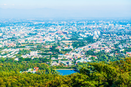 Chiangmai city at view point, Thailand.の写真素材