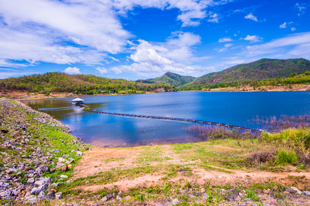 Landscape View of Doi Ngu Reservoir, Thailandの写真素材