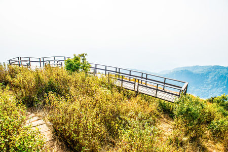 Kew Mae Pan view in Doi Inthanon Natural Park, Thailandの写真素材