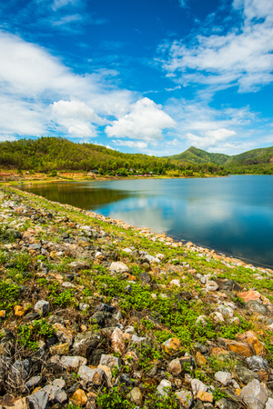 Landscape View of Doi Ngu Reservoir, Thailandの写真素材