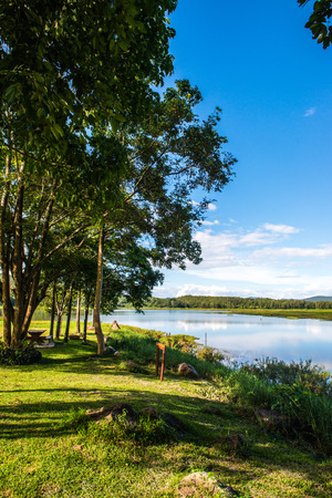 Landscape View of Mae Puem Reservoir, Thailand.の写真素材