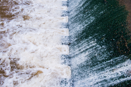 Background of water flowing, Thailand.