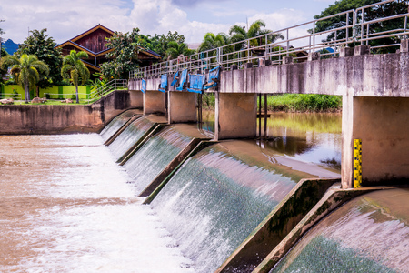 Weir at Lampang province, Thailand.