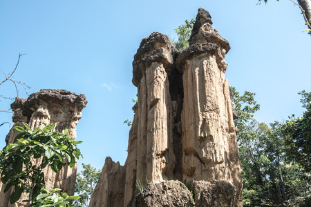 Pha Chau at Mae Wong national park in Thai, Thailand.の写真素材