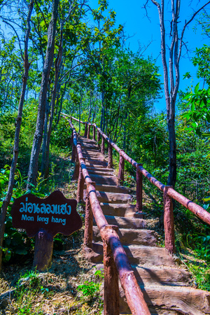 Stair to Pha Chau canyon, Thailand.の写真素材