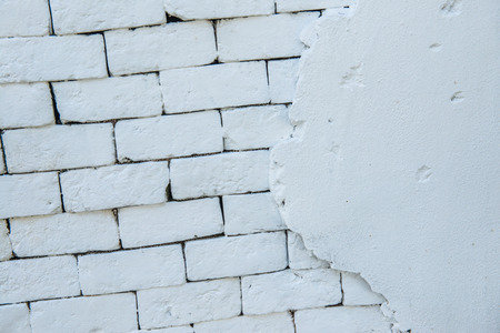 White brick wall, Thailand.の写真素材
