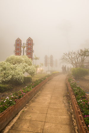 Viewpoint area in winter season at Phayao province, Thailand.の写真素材