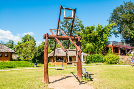 Yunnan swing at Mae Hong Son Province, Thailand.の写真素材