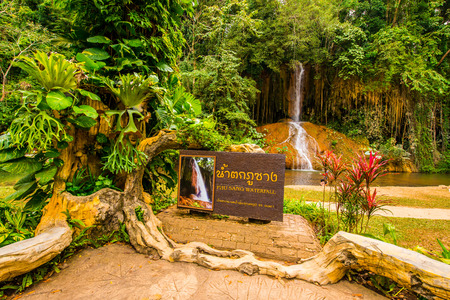 Landscape view of Phu Sang waterfall, Thailand.の写真素材