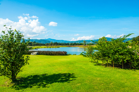 Beautiful park in Chiangrai province, Thailand.の写真素材