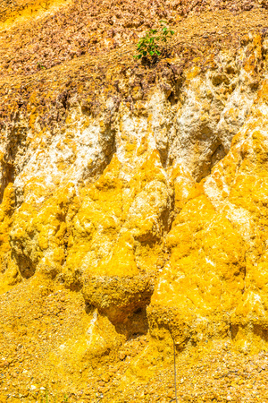 Background of beautiful soil layers in Thai, Thailand.の写真素材