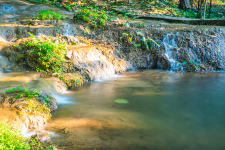 Water flowing at Tan Tong waterfall, Thailand.の写真素材