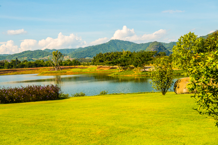 Beautiful park in Chiangrai province, Thailand.の写真素材