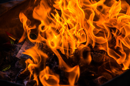Burn Joss Paper in Chinese New Year Festival at Thailand.