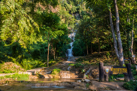 Tan Tong waterfall at Phayao province, Thailand.の写真素材